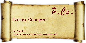 Patay Csongor névjegykártya