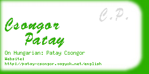 csongor patay business card